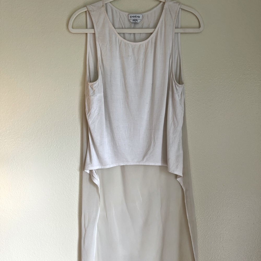 Bebe high low tank top